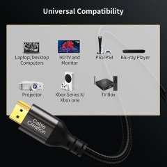 CableCreation CC1077 HDMI - HDMI Kablo 3m 8K Ultra-HD