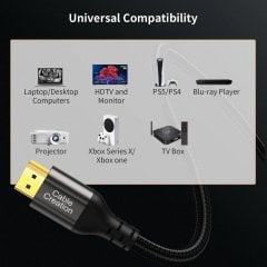 CableCreation CC1077 HDMI - HDMI Kablo 3m 8K Ultra-HD