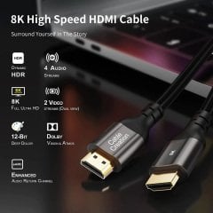 CableCreation CC1077 HDMI - HDMI Kablo 3m 8K Ultra-HD