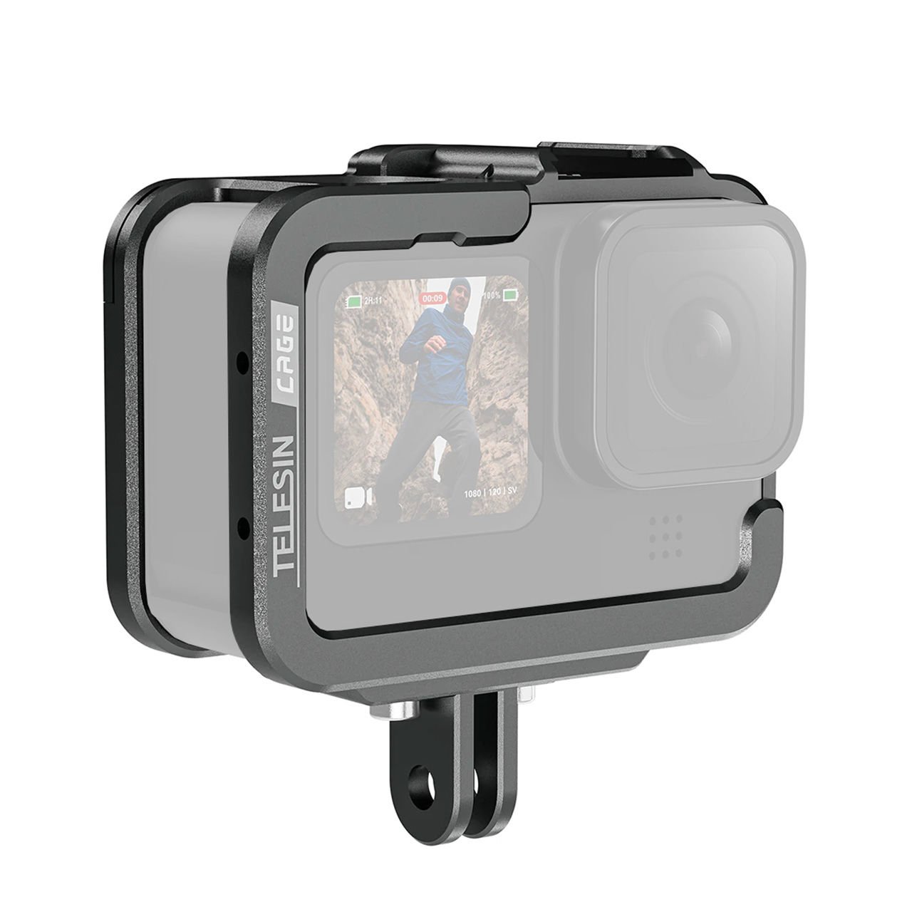 Telesin GP-FMS-G11 Gopro Hero 9 10 11 12 Vlog Case Metal Kafes
