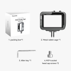 Telesin GP-FMS-G11 Gopro Hero 9 10 11 12 Vlog Case Metal Kafes