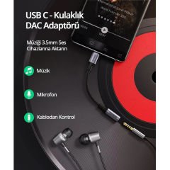 Ugreen Type-C to 3.5mm Jack Aux Dönüştürücü Kablo