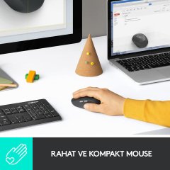 Logitech M590 Sessiz Flow Mouse Gri