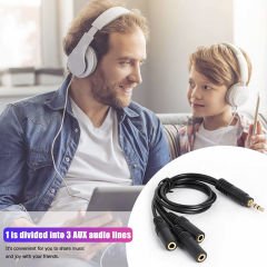 Markofist MF-SK11 3.5mm Stereo Kulaklık Mikrofon Çoklayıcı Üçlü