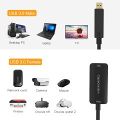 CableCreation CD0762 USB-A Usb Uzatma Kablosu 5m 10G