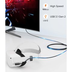 CableCreation CC1100 Fiber Optik Type-c Kablo 5m (Oculus Quest Link Kablo, Tether Cable)