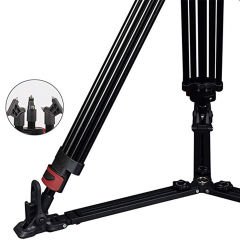 Miliboo MTT609A Hidrolik Kafalı Profesyonel Alüminyum Video Tripod