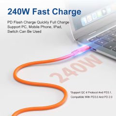 Markofist MF-DK215 Type-C 240W Hızlı Şarj ve Data Kablosu Sıvı Silikon 1,5m
