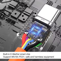 Markofist MF-DK215 Type-C 240W Hızlı Şarj ve Data Kablosu Sıvı Silikon 1,5m