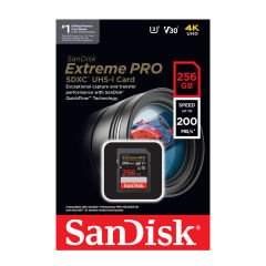 Sandisk Extreme Pro 256GB 200mb/s SDXC Hafıza Kartı