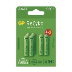 GP ReCyko Şarj Edilebilir AAA Kalem Pil 6'lı (GP100AAAHCE4 2-2EB6)
