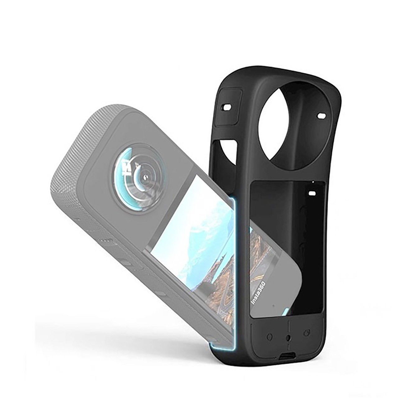 Markofist MF-IA01 Insta360 X3 Silikon Koruyucu Kılıf Siyah