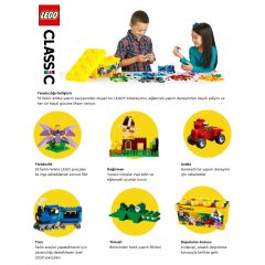 LEGO Classic 484 Parçalık Orta Boy Yaratıcı Yapım Kutusu (10696) - Çocuk Oyuncak Yapım Seti