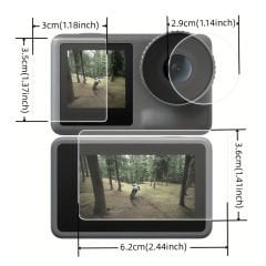 Markofist MF-DJA01 Dji Osmo Action 3 ve 4 Uyumlu Ekran Koruma Seti