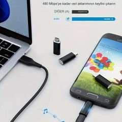 Markofist MF-UD01 Type-c to Micro USB Dönüştürücü (Data ve Şarj Destekli)