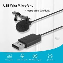 Boya BY-LM40 USB Bilgisayar Yaka Mikrofonu