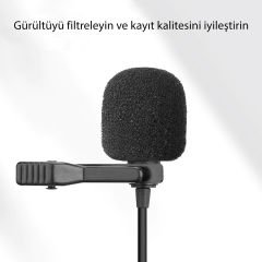 Boya BY-LM40 USB Bilgisayar Yaka Mikrofonu