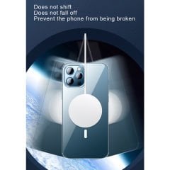 Markofist MF-ITK12 iPhone 12 12 Pro Magsafe Uyumlu Manyetik Şeffaf Silikon Kılıf