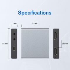 ULT-Unite 4K Oyun Konsolundan Bilgisayara Kayıt Kartı 4K@30FPS 1080P@60FPS Capture Card (Monitör Çıkışlı)