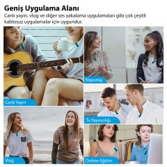 Boya BY-WM3T2-U2 İkili Kablosuz Yaka Mikrofonu