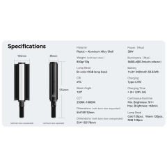 Ulanzi VL360 RGB LED Light Stick L058GBB1 (El Tipi Çubuk Işık)