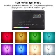 Andoer W140 RGB Led Video Efekt Işığı