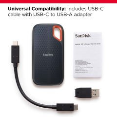 SanDisk Extreme 4 TB 1050 mb/s Taşınabilir SSD, USB 3.2 Gen 2 (Siyah)