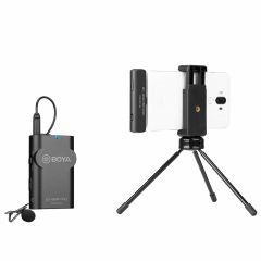 Boya BY-WM4 PRO-K5 DJI Osmo Action 2, 3, 4 Uyumlu Kablosuz Yaka Mikrofonu