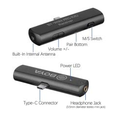 Boya Redmi Note 12 Pro Kablosuz Yaka Mikrofonu