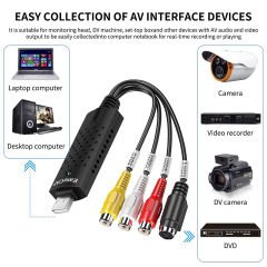 Markofist MF-CC11 Analog RCA USB Video Capture Card