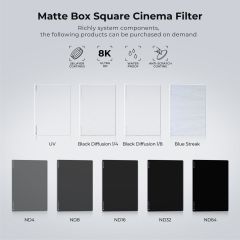 K&F NANO-X ND16 (4 Stop)  4x5.65 Filtre Tilta SmallRig ve Diğer Matbox ile Uyumlu  HD Optik Cam