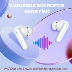 Woyax Classy Kablosuz Bluetooth Kulak İçi Kulaklık - Beyaz