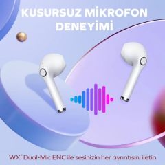Woyax Curvy Kablosuz Bluetooth Kulak İçi Kulaklık - Beyaz