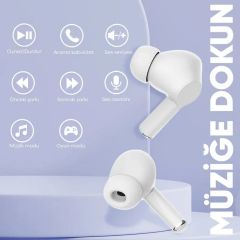 Woyax SE Pro Kablosuz Bluetooth Kulak İçi Kulaklık (ENC) - Beyaz