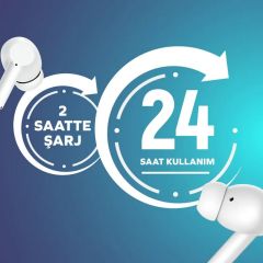 Woyax SE Pro Kablosuz Bluetooth Kulak İçi Kulaklık (ENC) - Beyaz