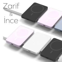 Woyax Magsafe Powerbank 5000mAh 20W Hızlı Taşınabilir Şarj Cihazı - Beyaz