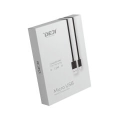 Deji DJ-C02 Micro Usb Data ve Şarj Kablosu Siyah