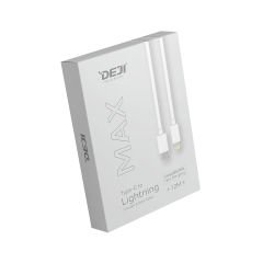 Deji DJ-C13 Lightning - Type-c PD Hızlı Usb Data ve Şarj Kablosu Beyaz