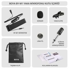 Boya BY-M1 Yaka Mikrofonu (Sıfır Ayarında Az Kullanılmış)