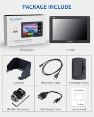 FEELWORLD T7 PLUS 7 İnç 3D LUT  Kamera Alan Monitörü 1920x1200  4K HDMI