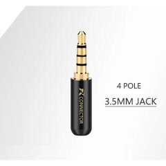 R-Connector 3.5mm TRRS Metal Jack Konnektör