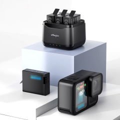 aMagisn AP17 Gopro Hero 13 Black Üçlü Batarya Pil Şarj Cihazı