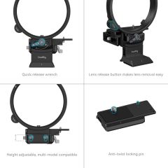 SmallRig 4305 FUJIFILM'e GFX Serisi İçin Döndürülebilir Yataydan Dikeye Montaj Plakası Kiti