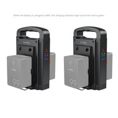 SmallRig 4578 Çift Kanallı V-Montajlı Pil Şarj Cihazı