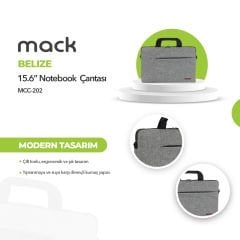 Mack MCC-202 Belize 15.6'' Notebook Çantası Gri
