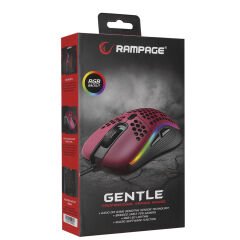 Rampage SMX-R85 Gentle 6400dpi Kırmızı RGB Ledli Süper Hafif Makrolu Gaming Oyuncu Mouse