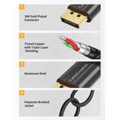CableCreation CC1094 DisplayPort Kablo 2m 8K Ultra-HD
