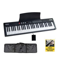 Midex PS-4000BK Taşınabilir Dijital Piyano Tuş Hassasiyetli 61 Tuşlu