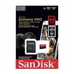 Sandisk Extreme Pro 64GB 200mb/s MicroSDXC Hafıza Kartı