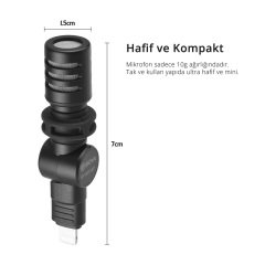 Boya BY-M100D Kompakt Lisanslı Iphone Telefon Mikrofonu